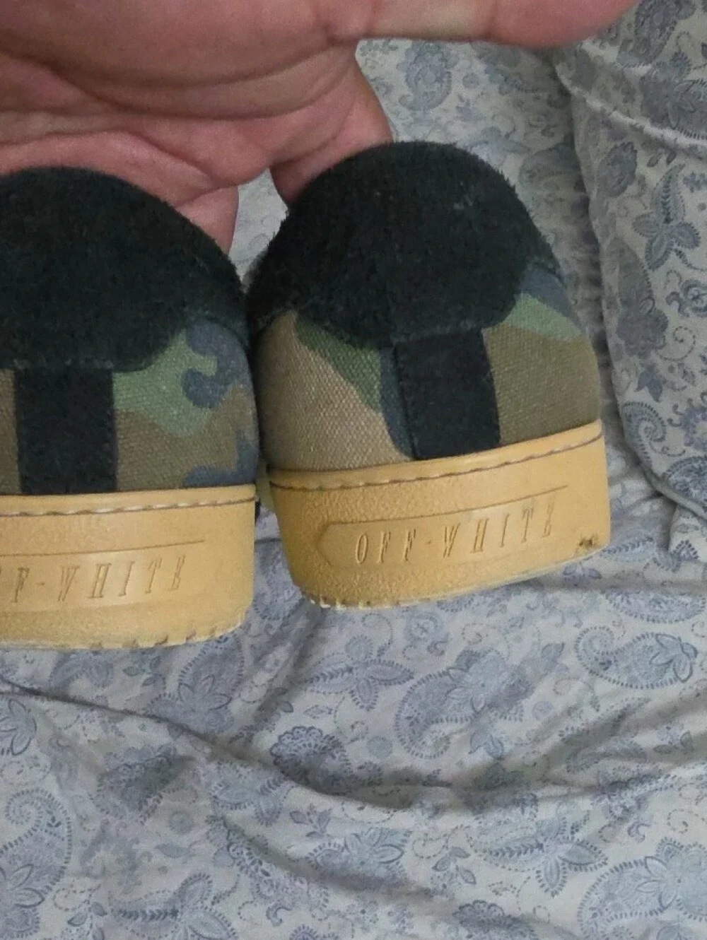 Off-White Camo Low-Top Sneakers - Green/Black/Tan Made In Italy